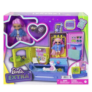 Barbie Extra Pets & Minis Playset w/Exclusive Doll 2 Puppies & Accessories NEW